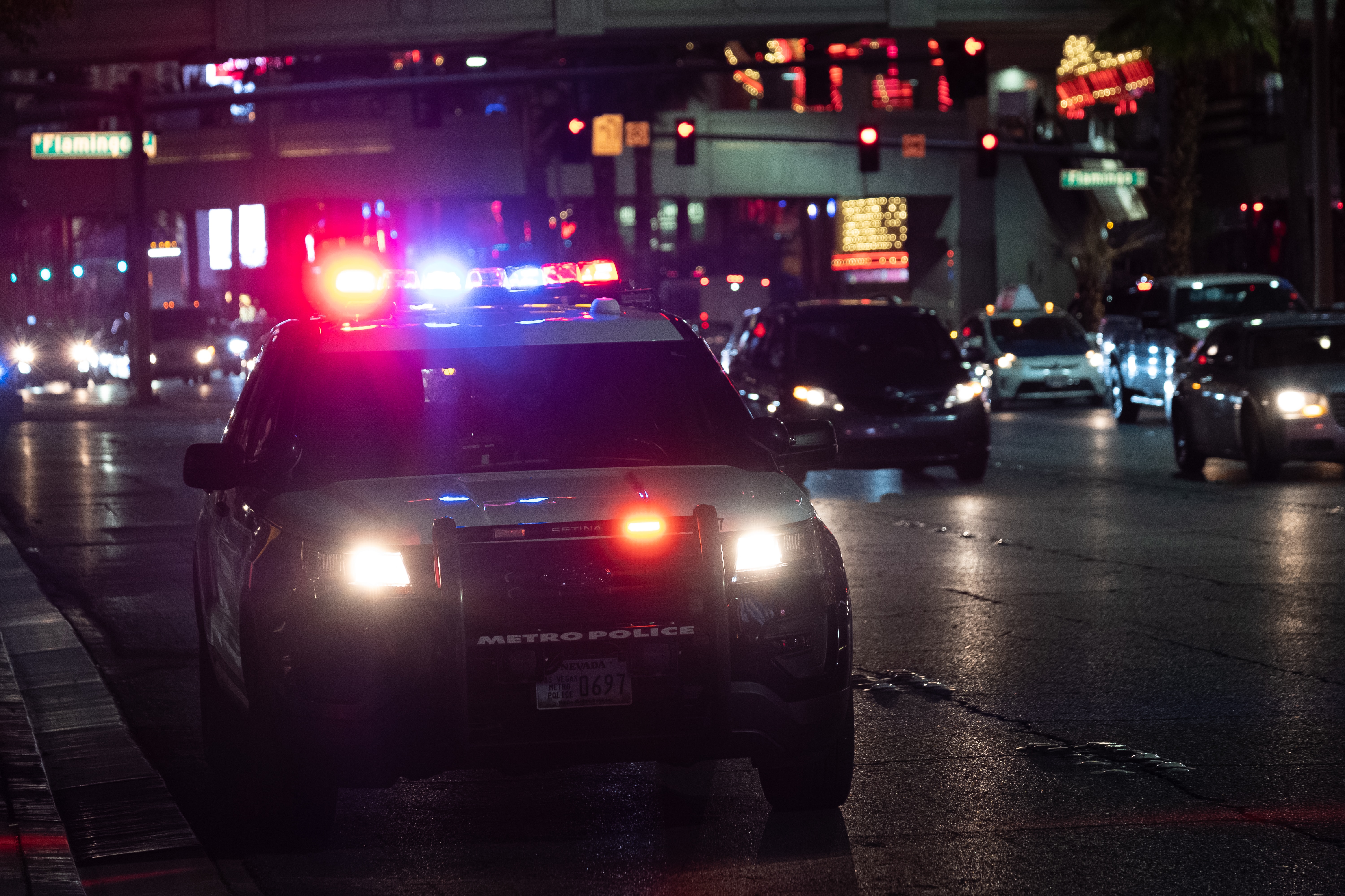 Police responding to a crime